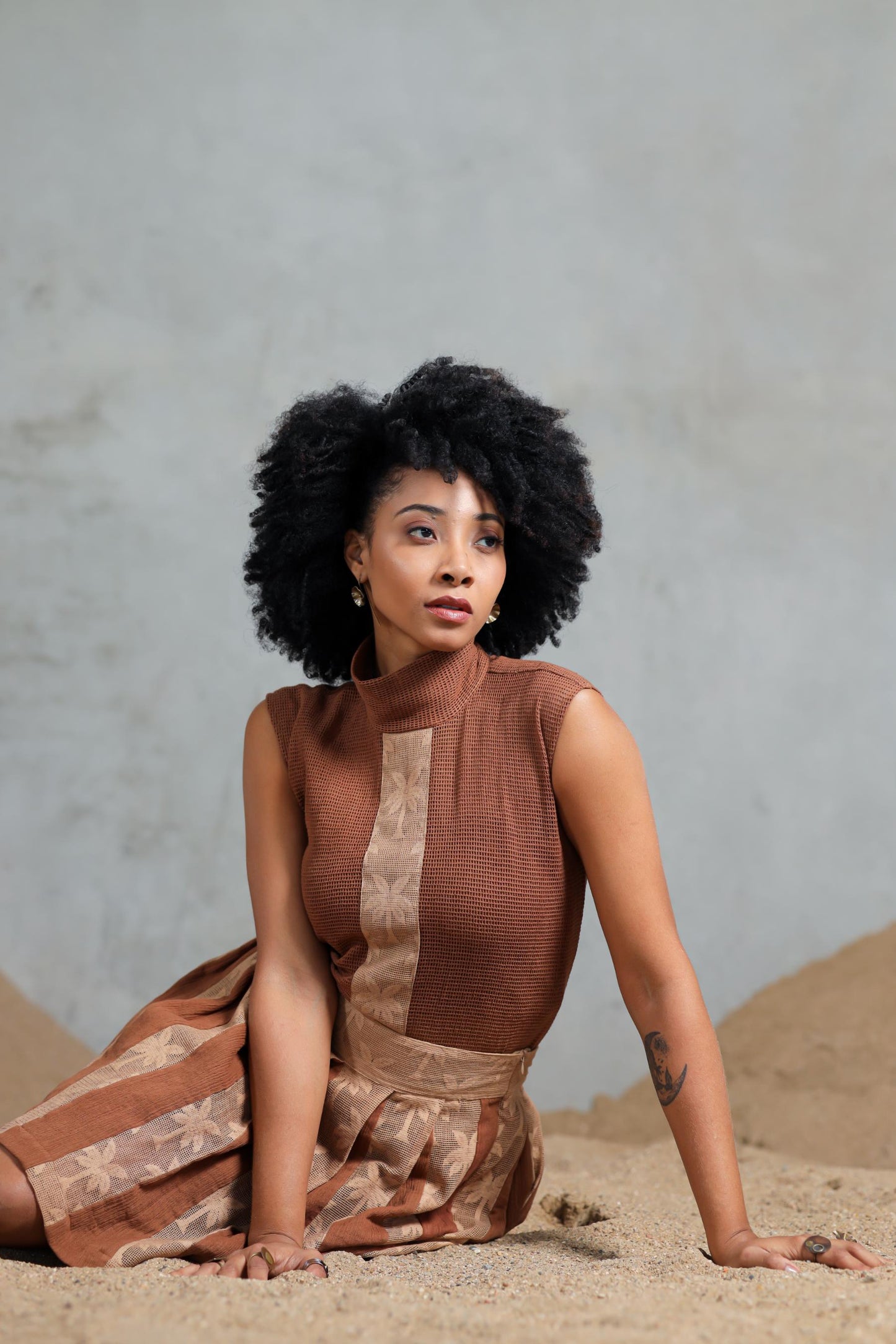 Palm Skirt Top Set