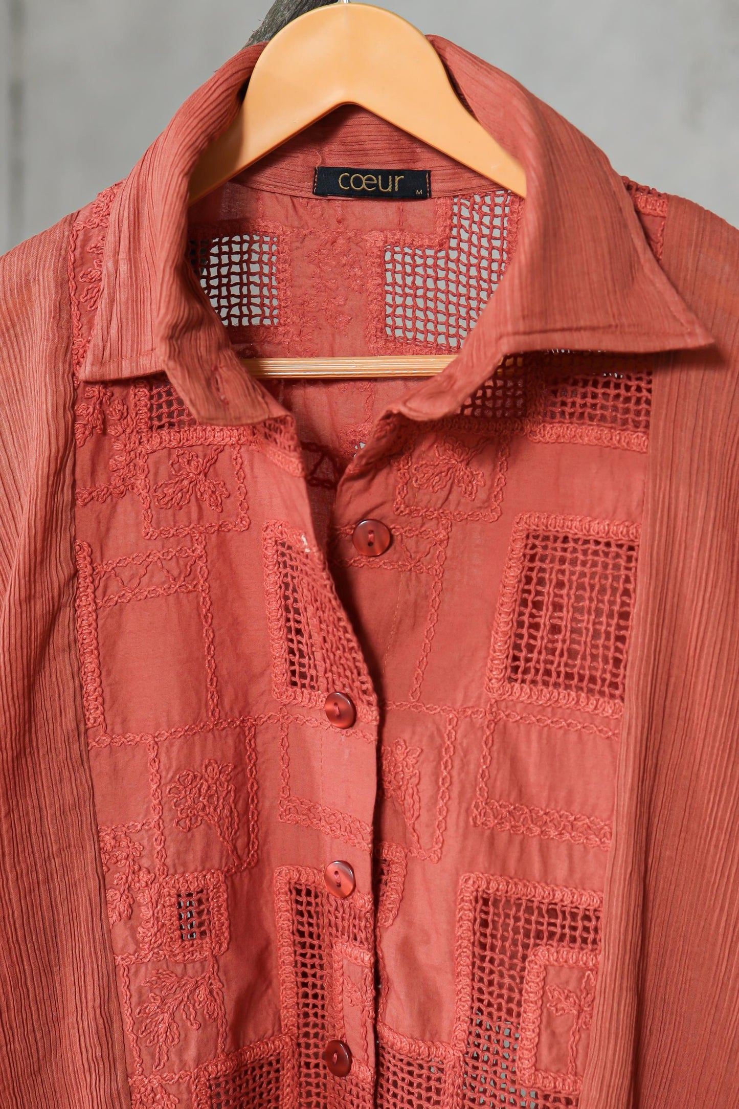 Dune Ember Crochet Shirt