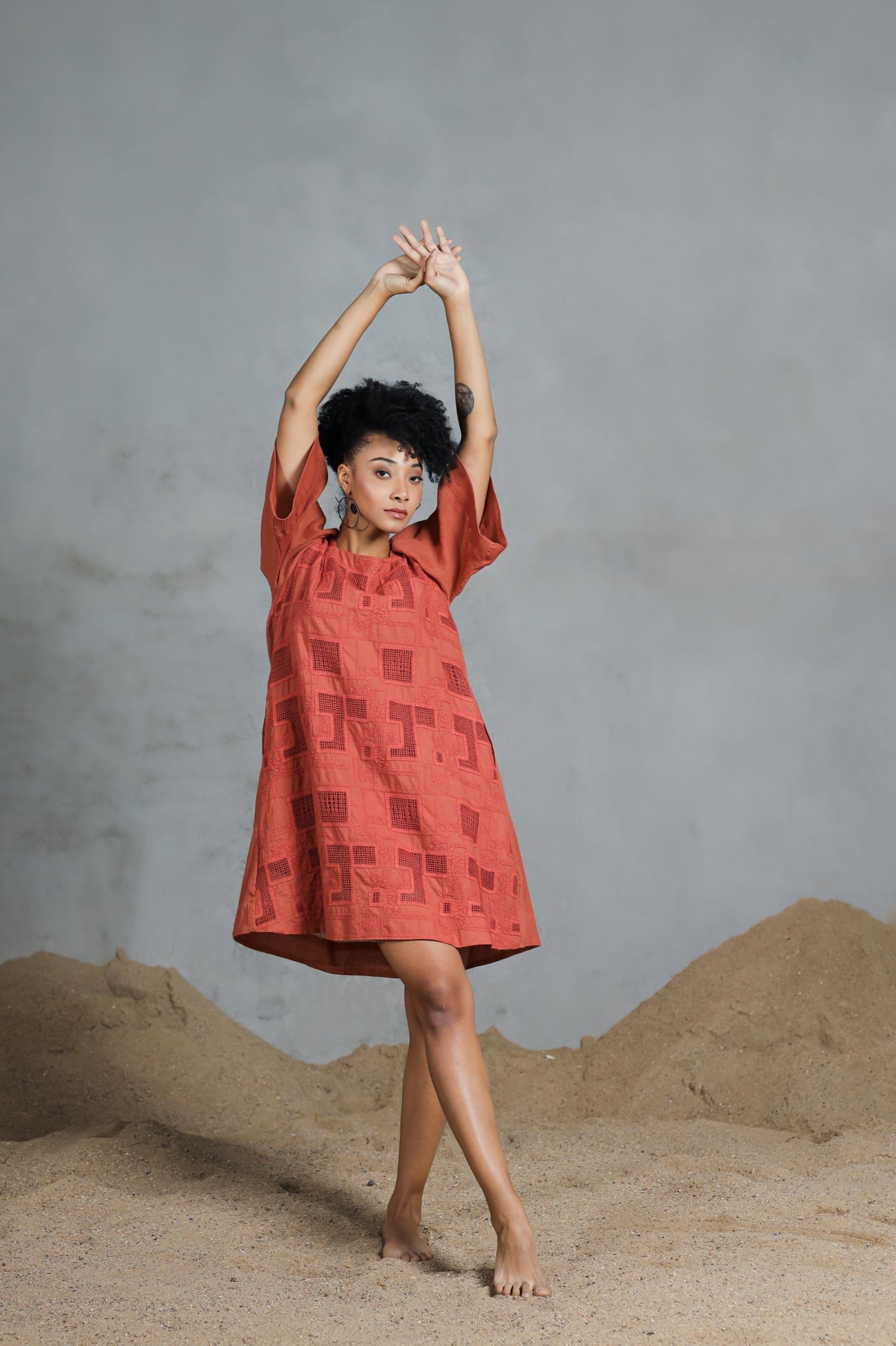 Dune Ember Crochet Dress