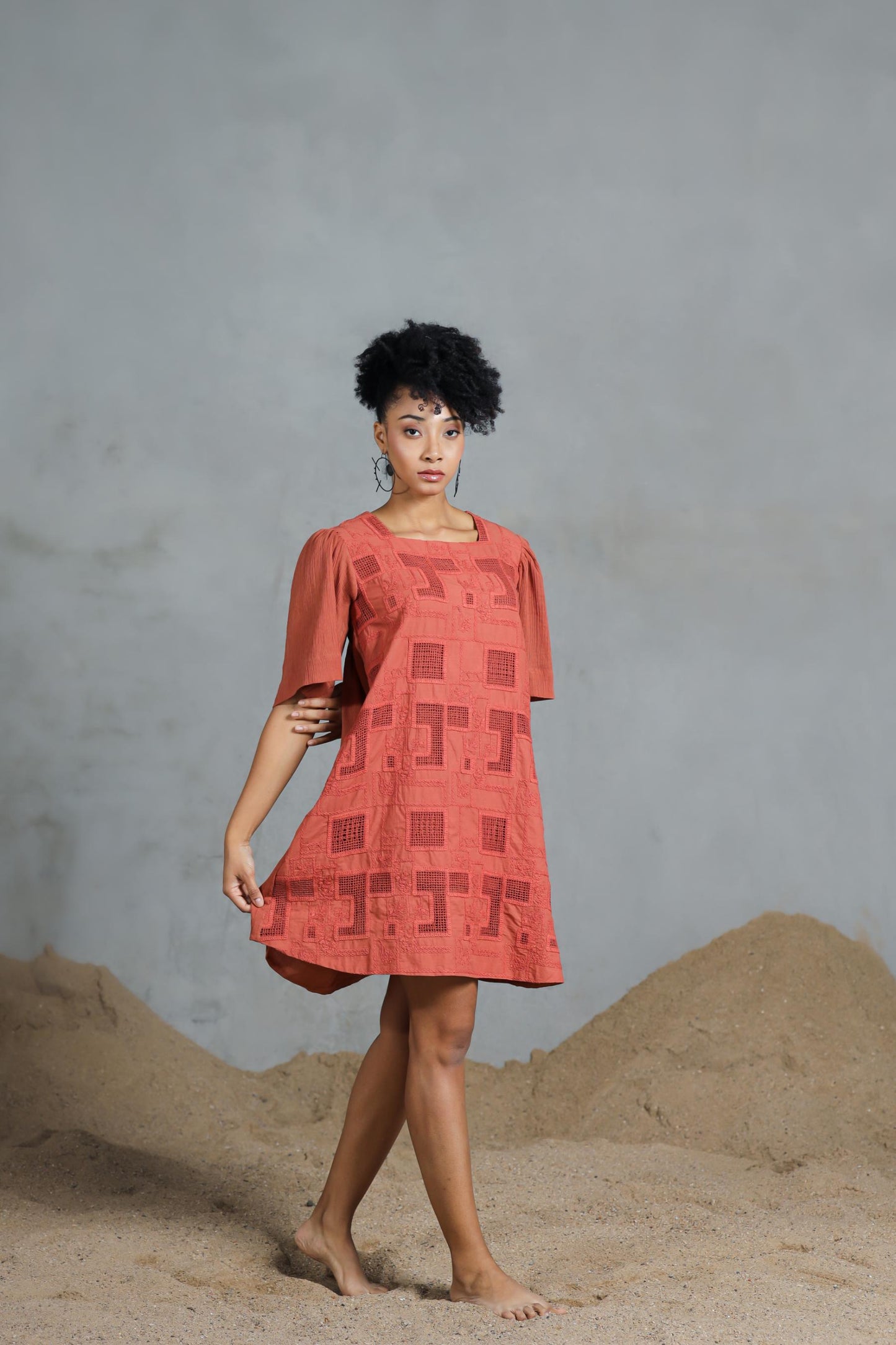 Dune Ember Crochet Dress