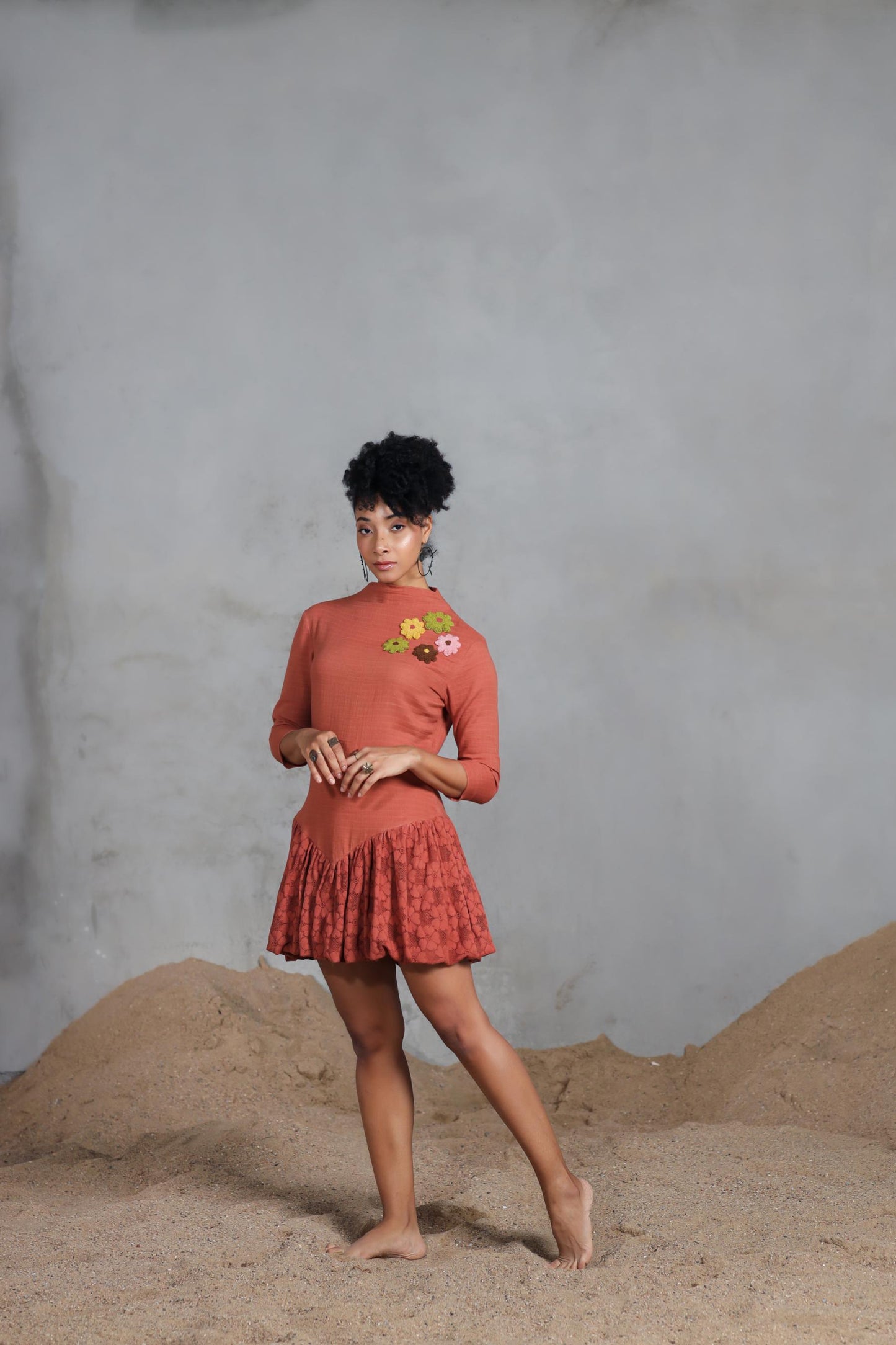 Horizon Blush Balloon Dress
