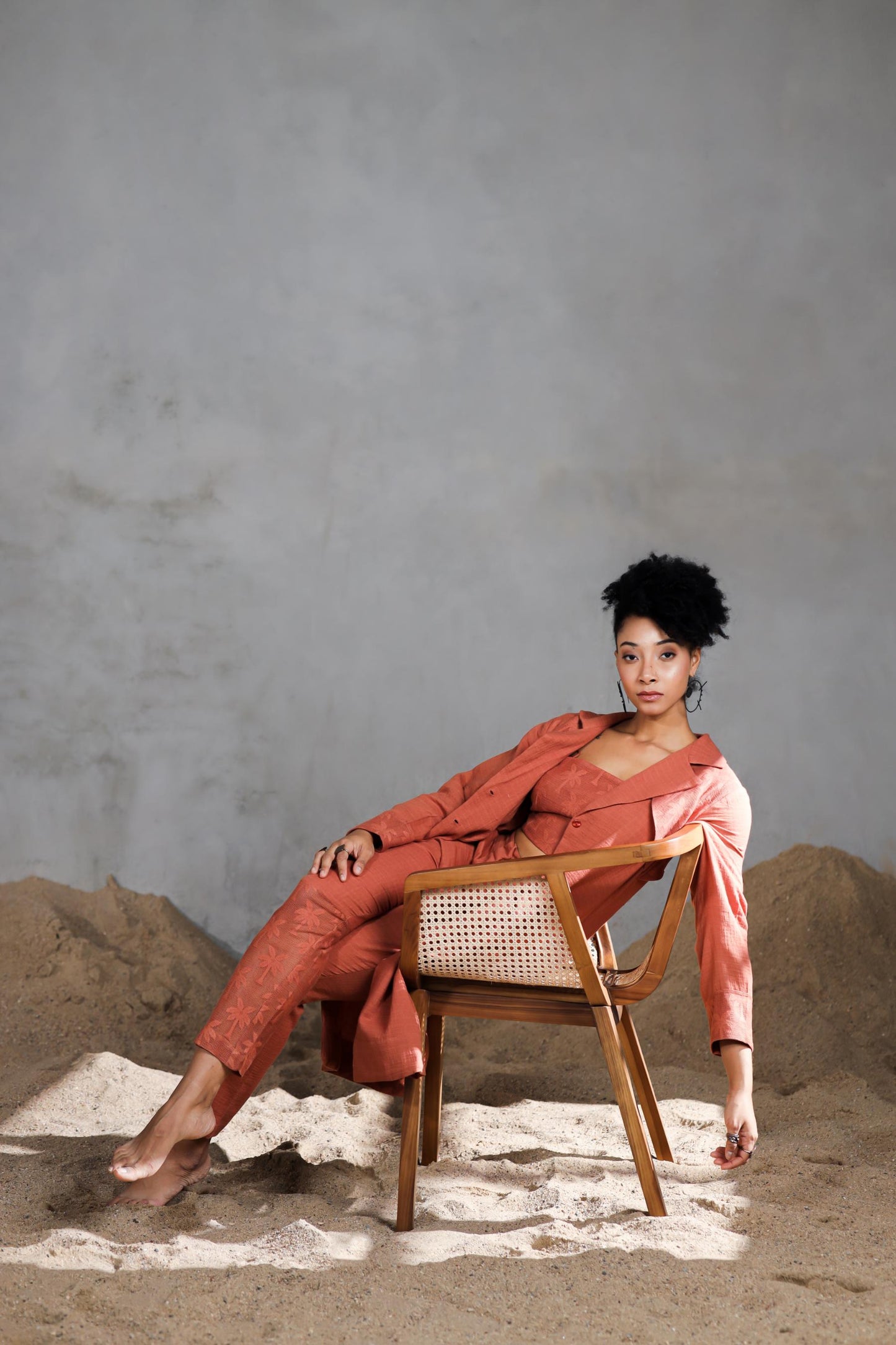 Horizon Blush Trench Coat with Pants