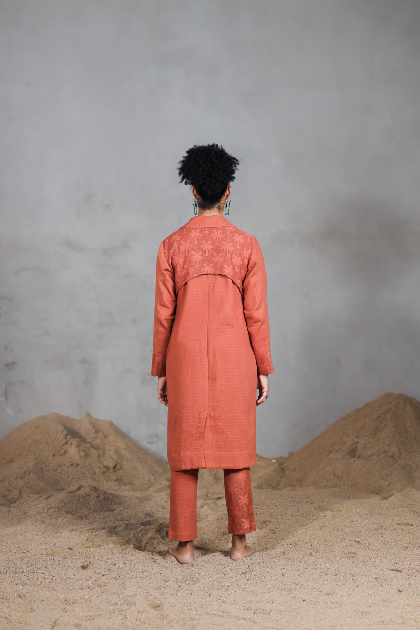 Horizon Blush Trench Coat with Pants