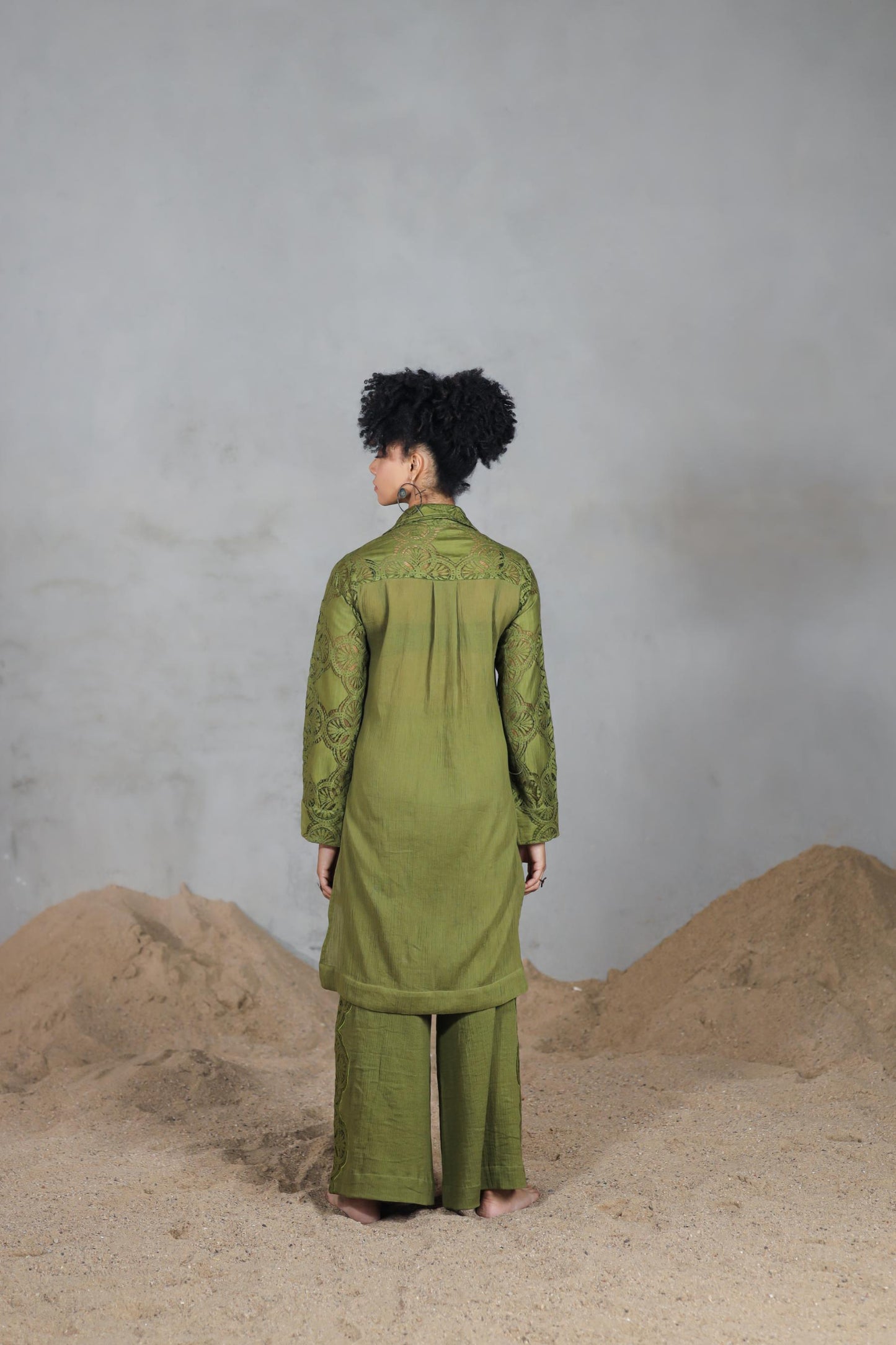 Dune Sage Top with Panel Pants