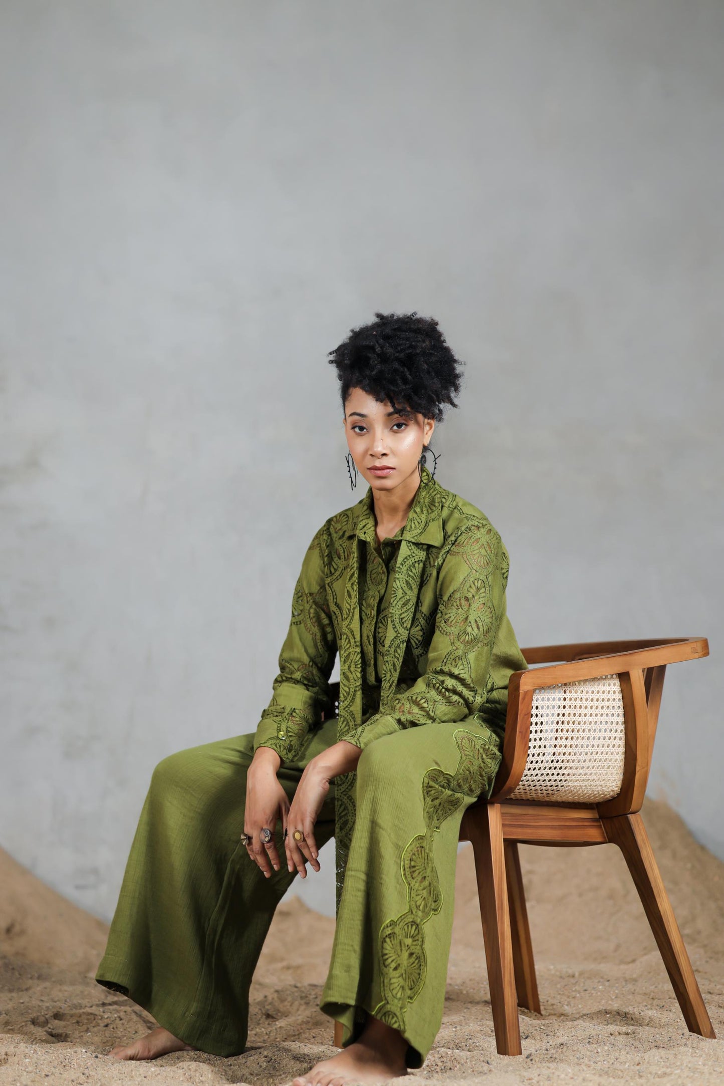 Dune Sage Top with Panel Pants
