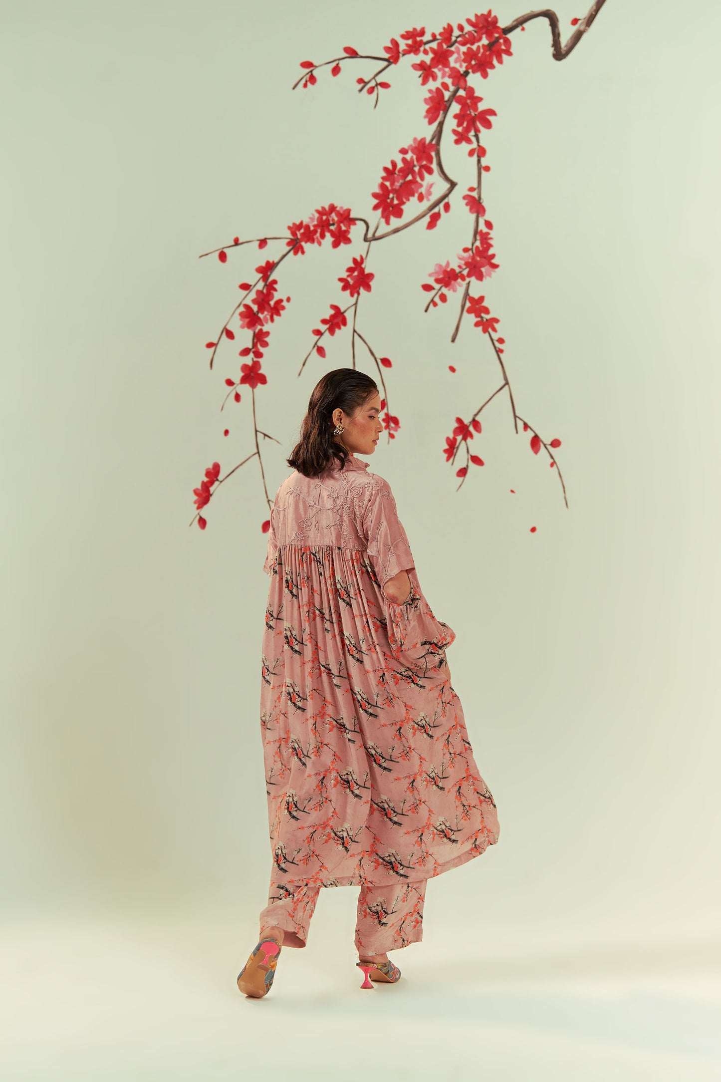 Mizu Gathered Tunic With Pants Co-ord Set