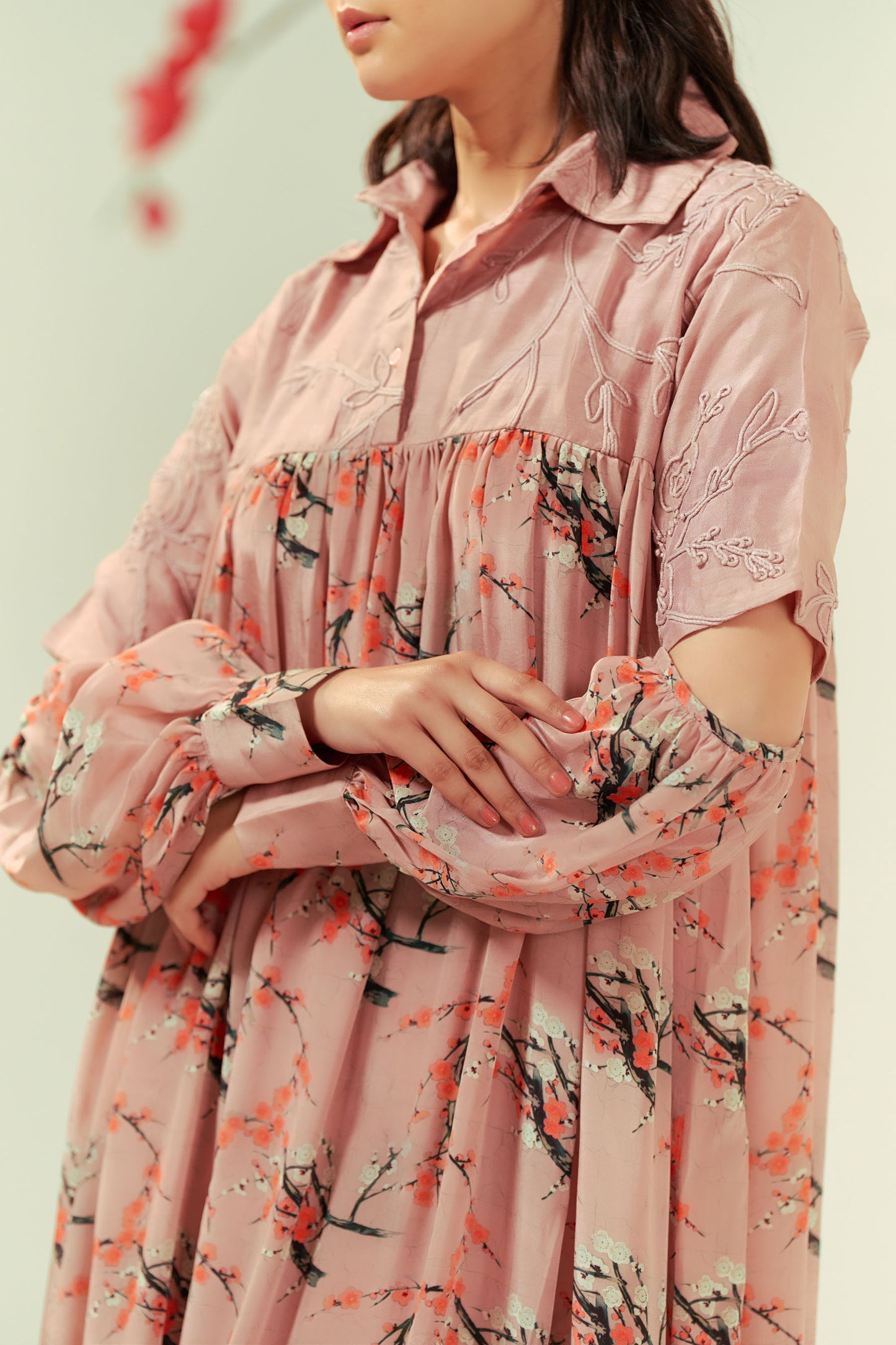 Mizu Gathered Tunic With Pants Co-ord Set