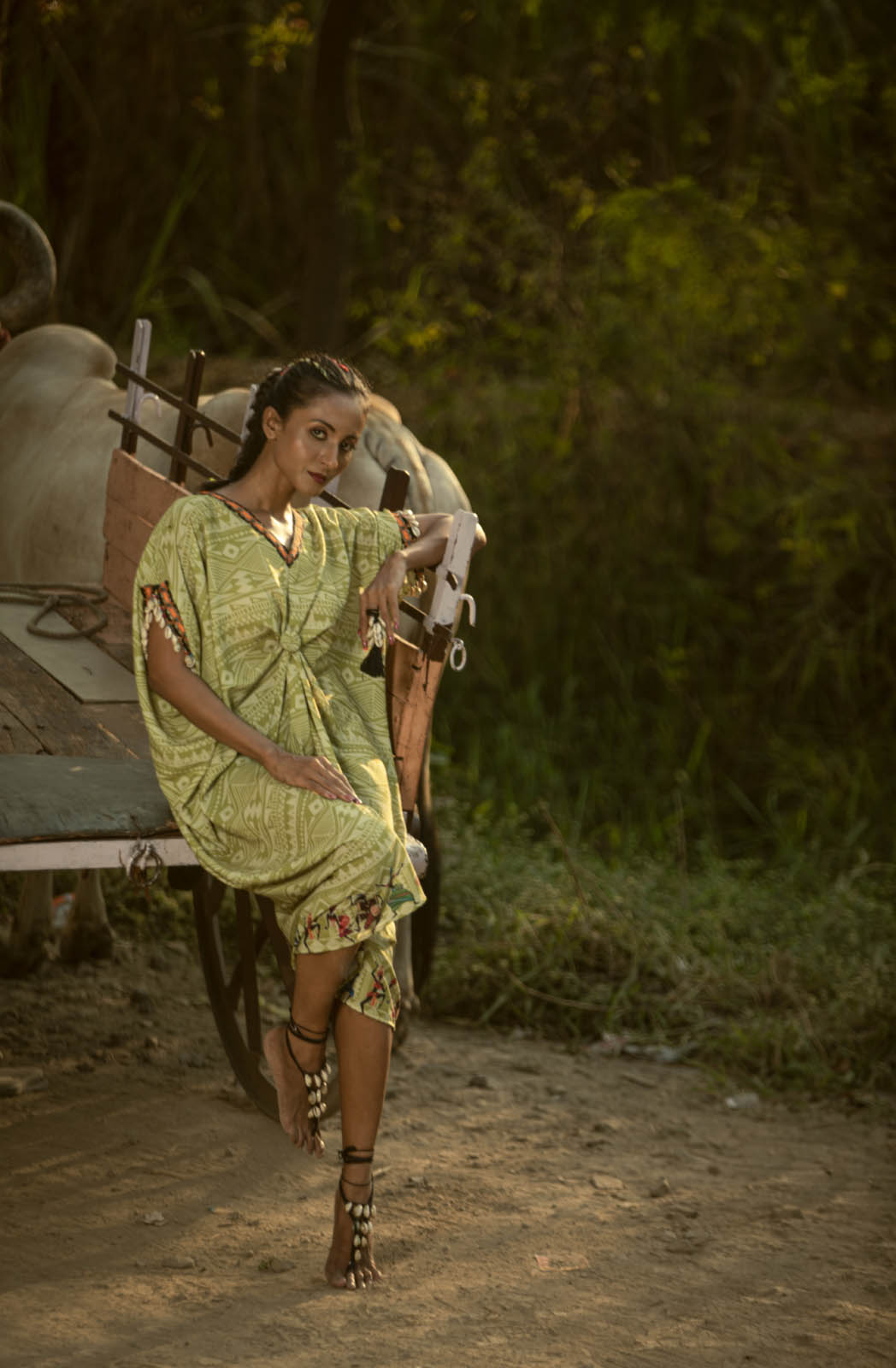 Furaha Knotted Kaftan Dress