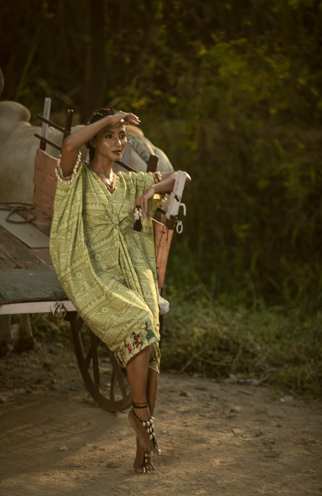 Furaha Knotted Kaftan Dress