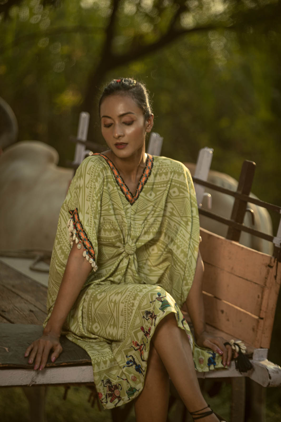 Furaha Knotted Kaftan Dress