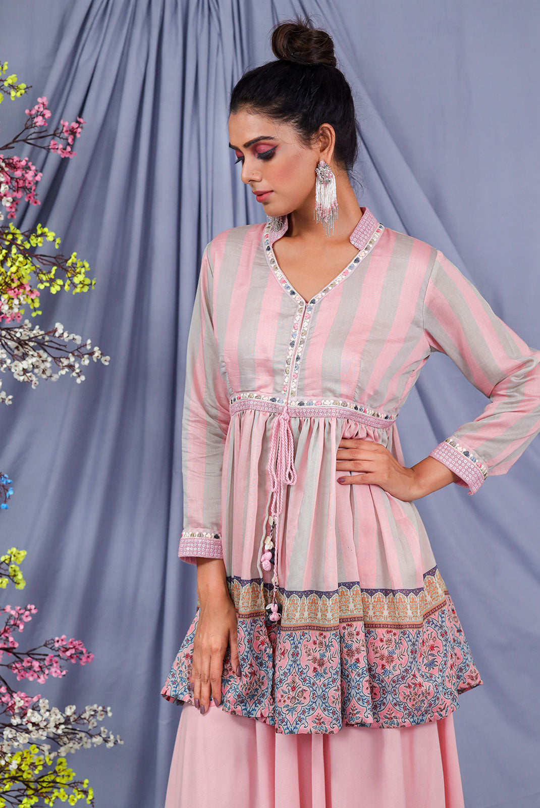 Dogwood Pink Gathered Tunic Set