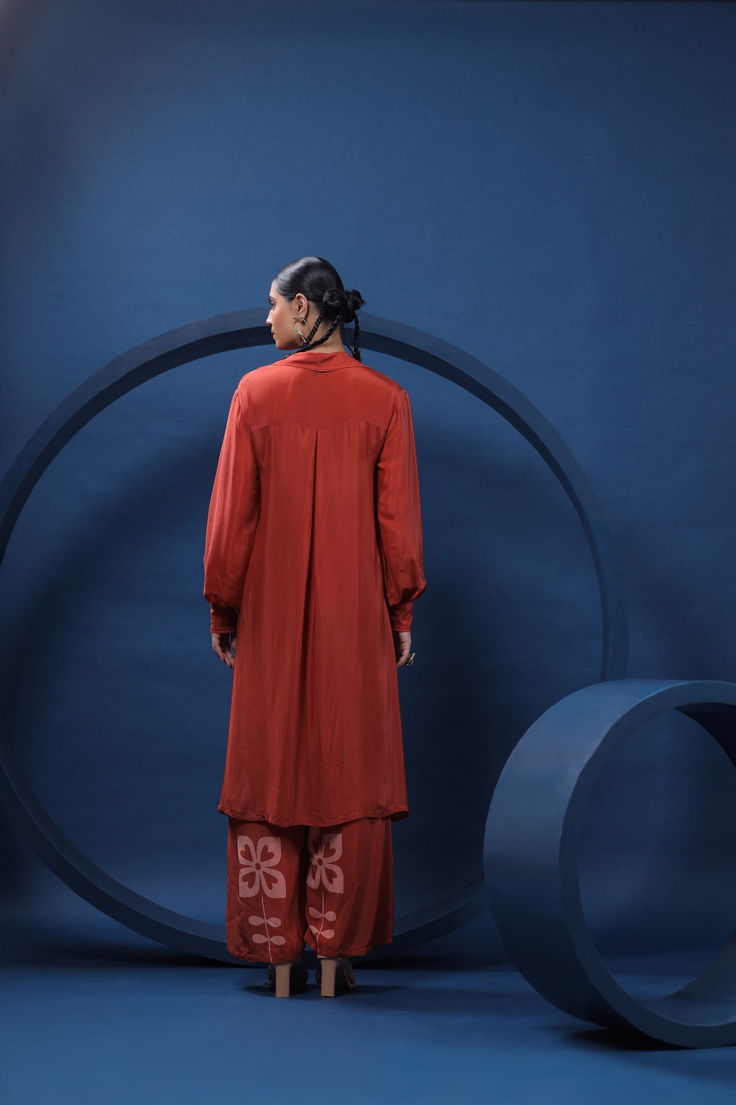 Kurbit Lapel Rust Collared Set