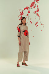 Yugen Bloom Collared Tunic Top And Pants Co-ord Set