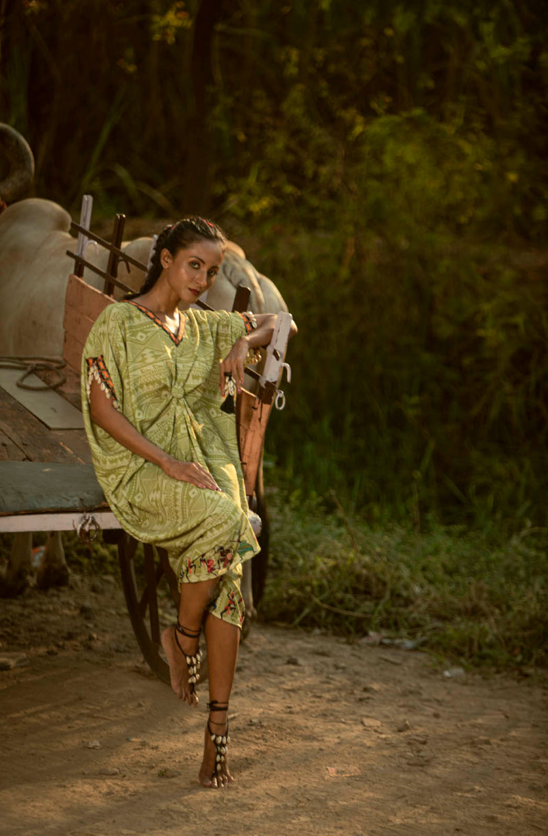 Furaha Knotted Kaftan Dress