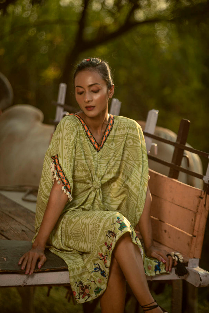 Furaha Knotted Kaftan Dress