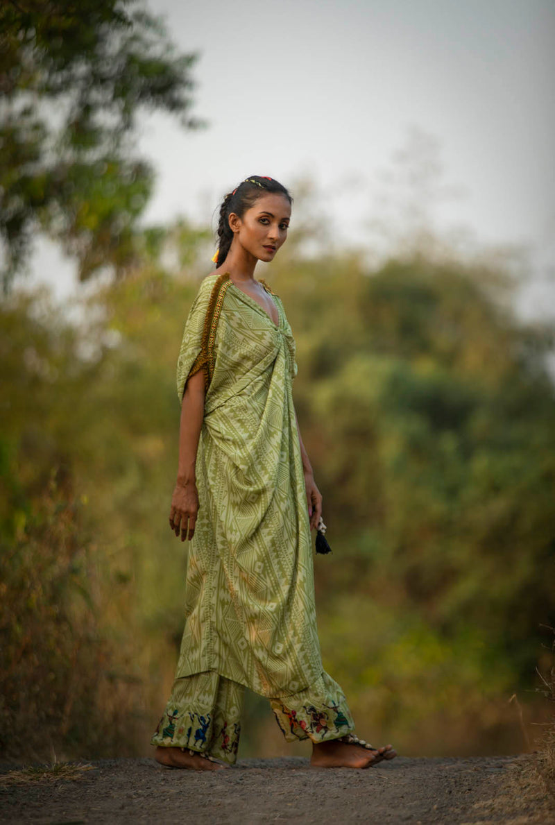 Furaha Knotted Kaftan With Pants