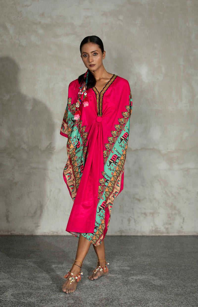 Imara Knotted Kaftan Dress