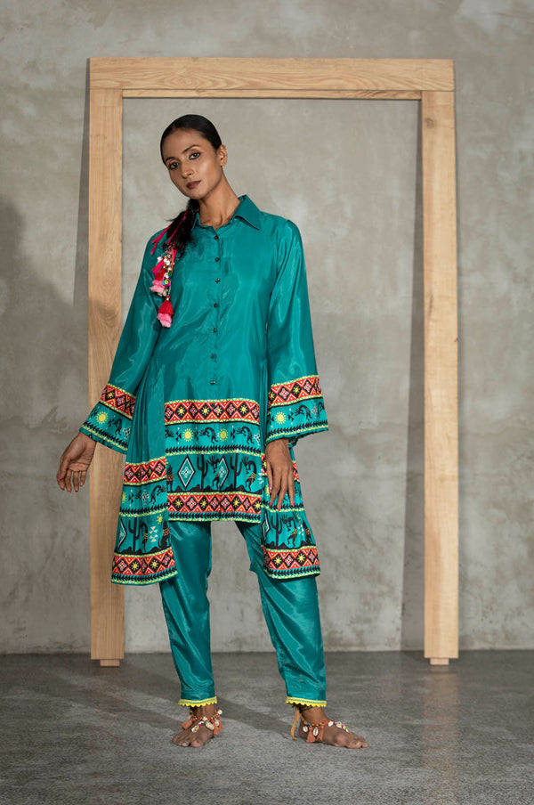 Jabali Gathered Tunic With Pants