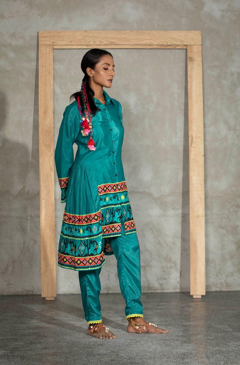 Jabali Gathered Tunic With Pants