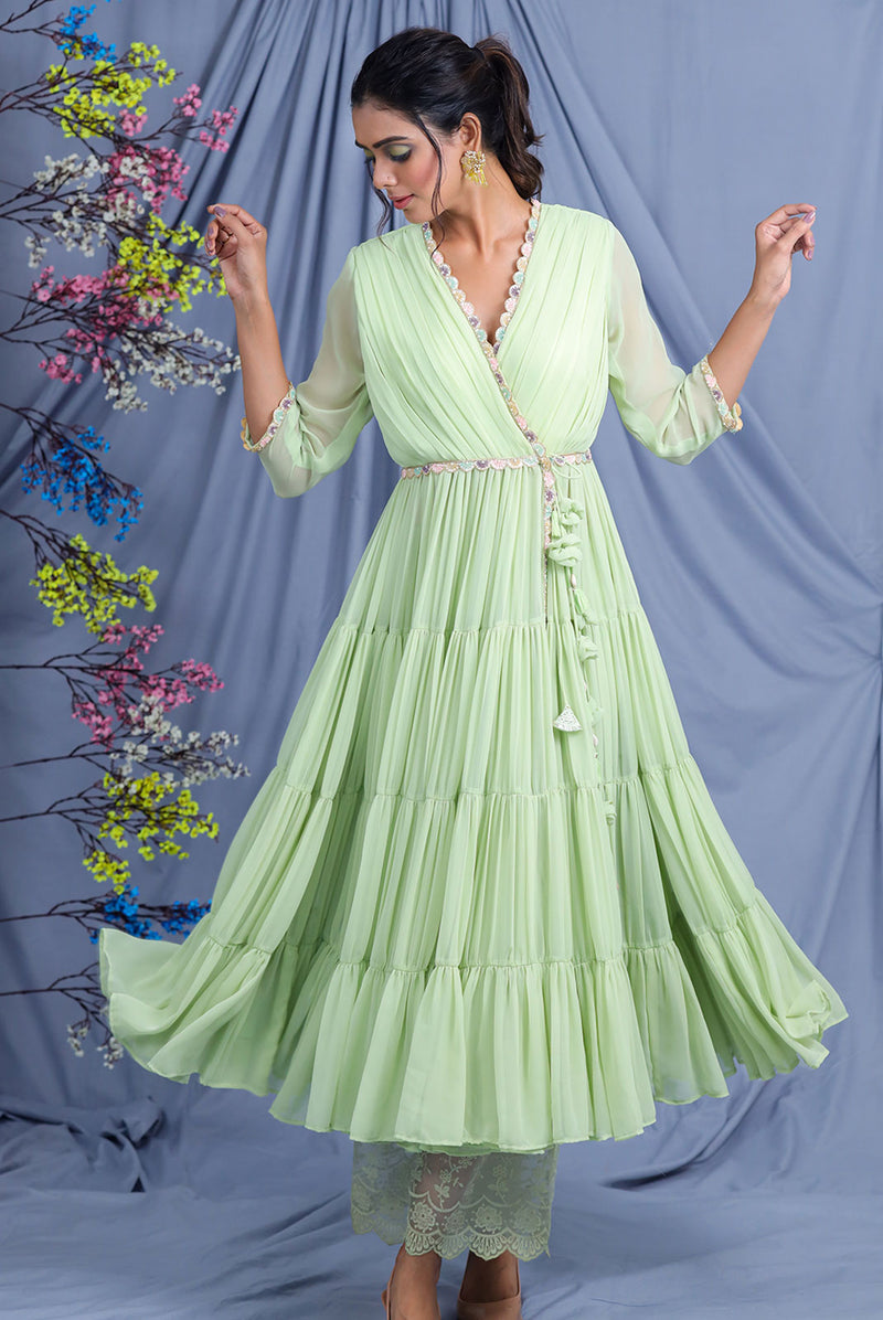 Flux Green Dress Set