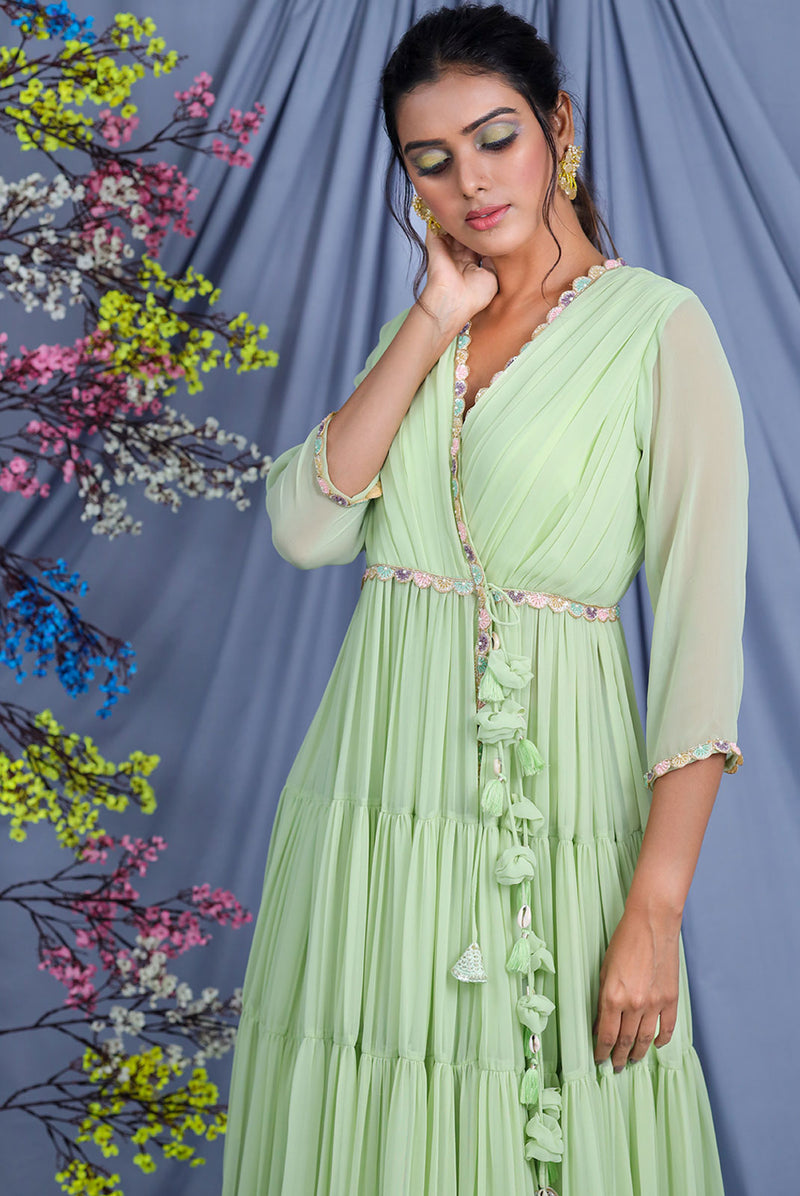 Flux Green Dress Set