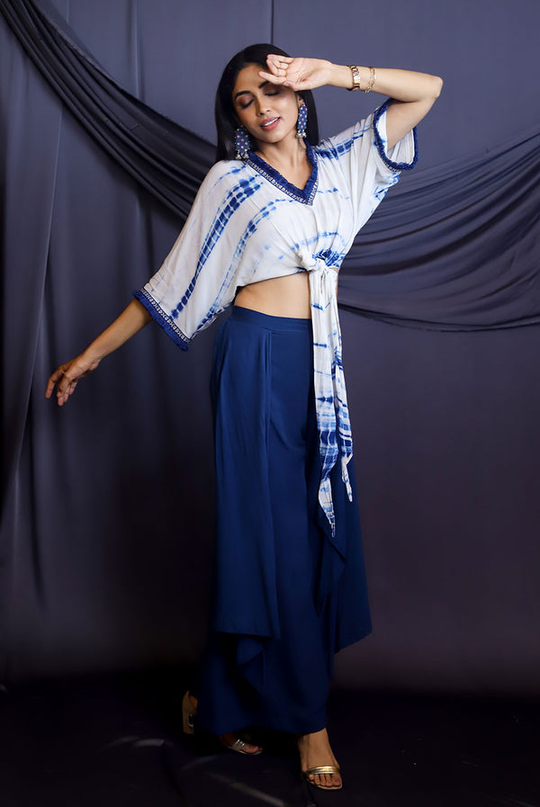 Shibori Indigo Knotted Set