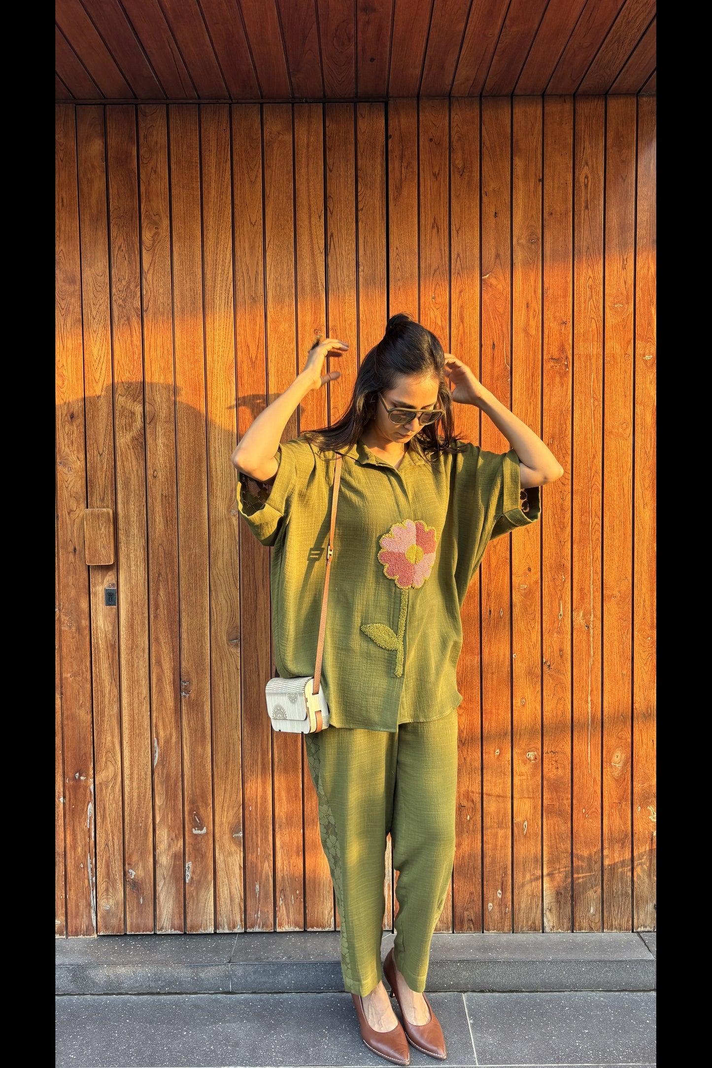 Ember Airy Co-ord Set (Green)