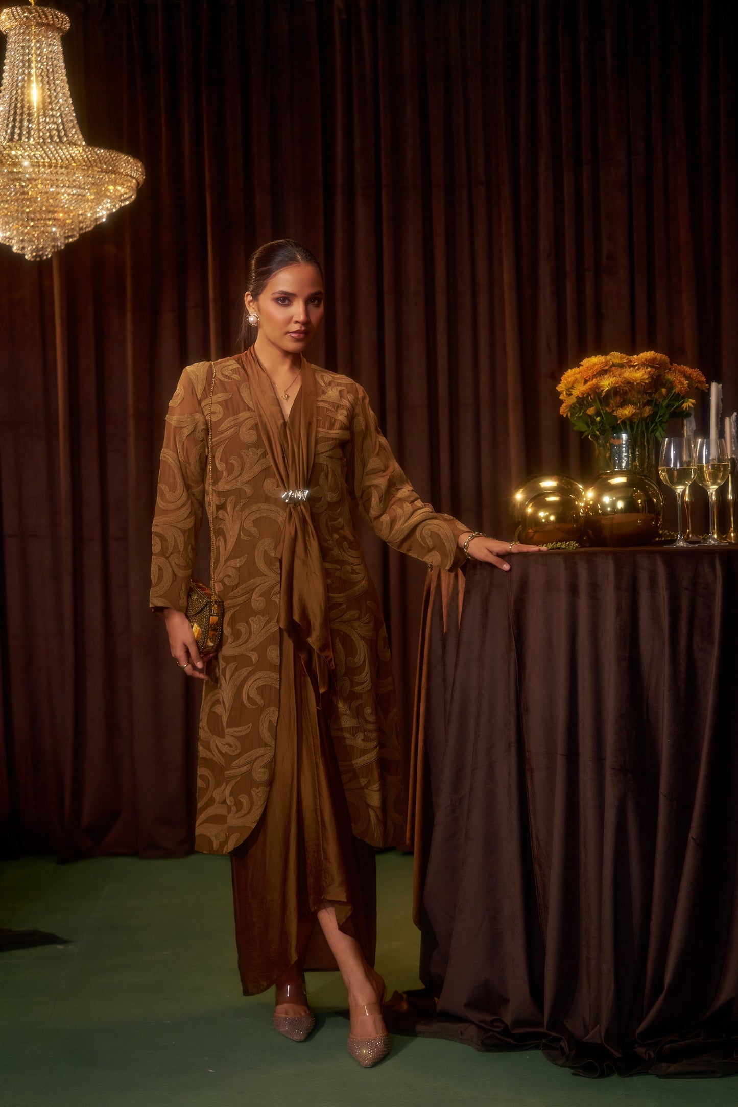 Riva Tawny Scarf Set