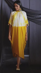 Yellow Tie & Dye Jhabla Tunic